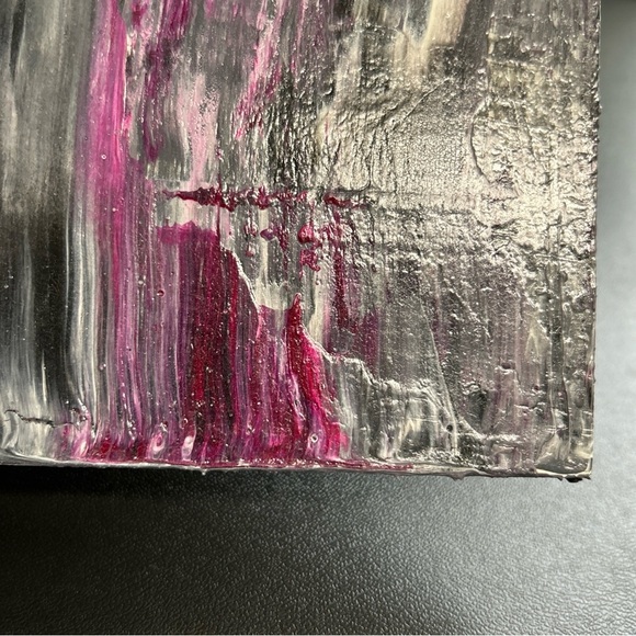 Original Abstract Painting On Reclaimed Wood 12” X 12 “ X‎ 1” Getting Through It - Picture 11 of 16